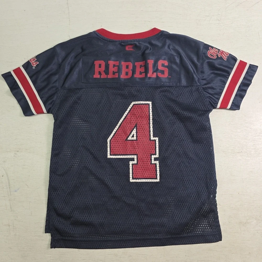 Colosseum Athletics NCAA Ole Miss Rebels‎ Football Jersey Kids Boys Sz S (4/5)